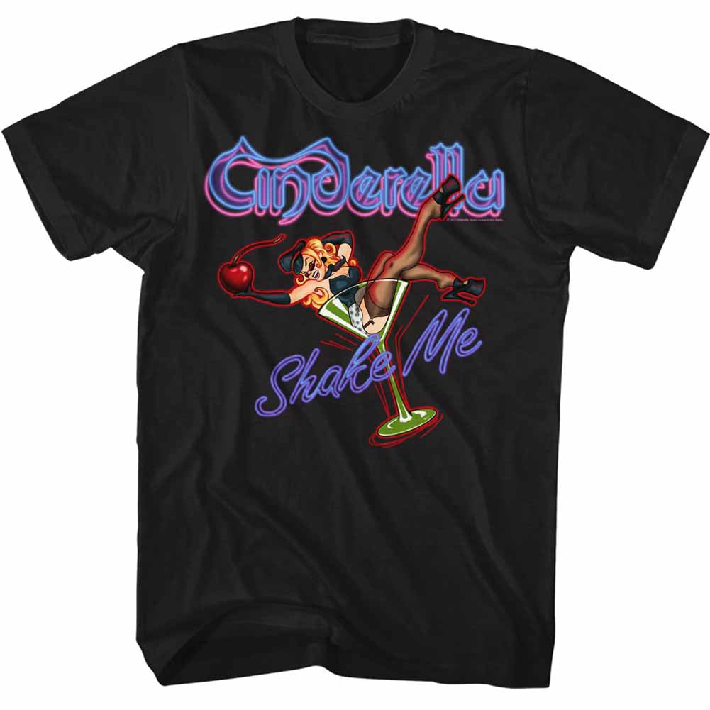 Cinderella Rock Band T-Shirt Shake Me Black Tee