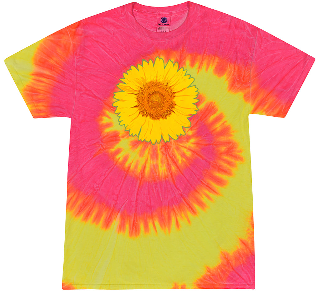 Yoga Clothing For You Adult Sunflower Tie Dye Tee - Flo Swirl