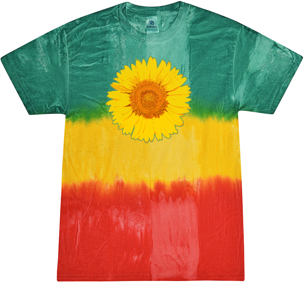 Yoga Clothing For You Adult Sunflower Tie Dye Tee - Montego Bay