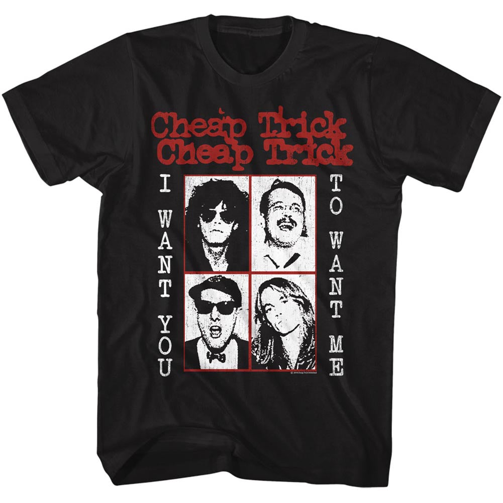 Cheap Trick Tall T-Shirt I Want You To Want Me Black Tee