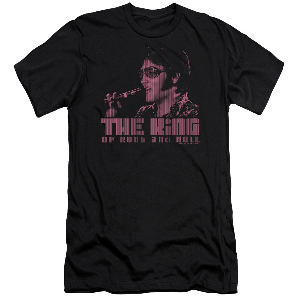 Elvis Presley Premium Canvas T-Shirt The King Black Tee