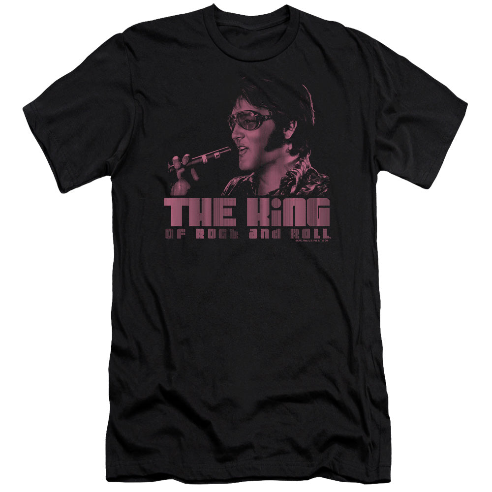 Elvis Presley Slim Fit T-Shirt The King Black Tee