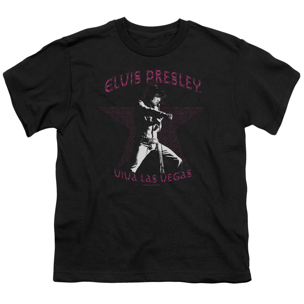 Elvis Presley Kids T-Shirt Star Viva Las Vegas Black Tee