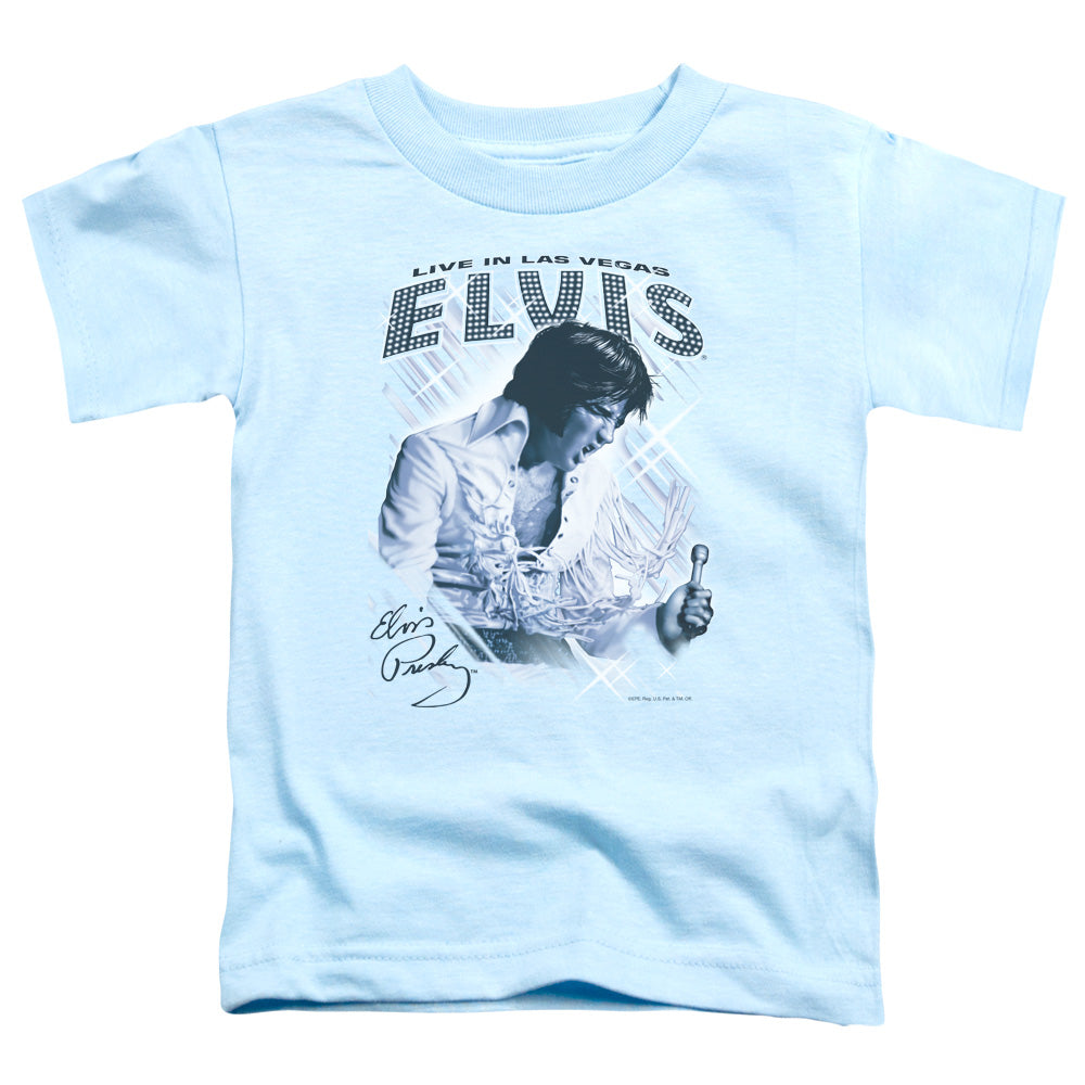 Elvis Presley Toddler T-Shirt Live in Las Vegas Carolina Blue Te