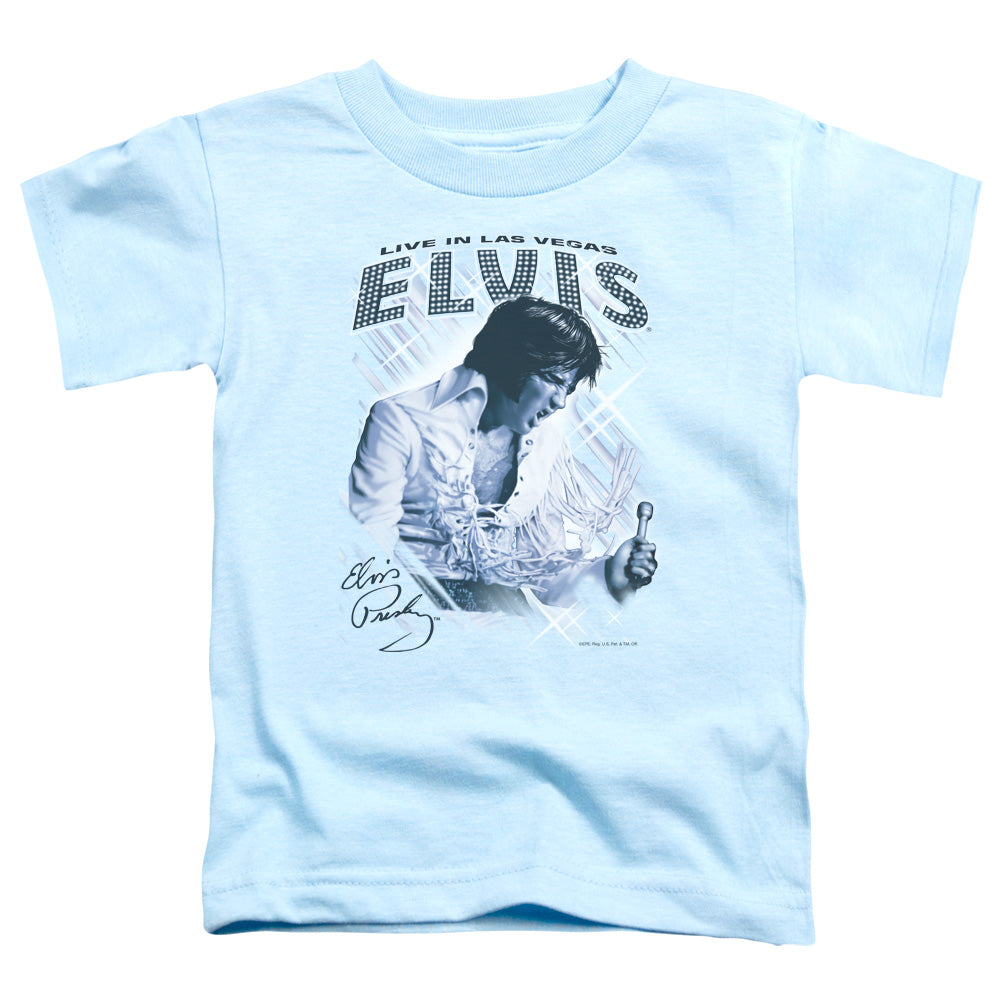 Elvis Presley Toddler T-Shirt Live in Las Vegas Carolina Blue Tee