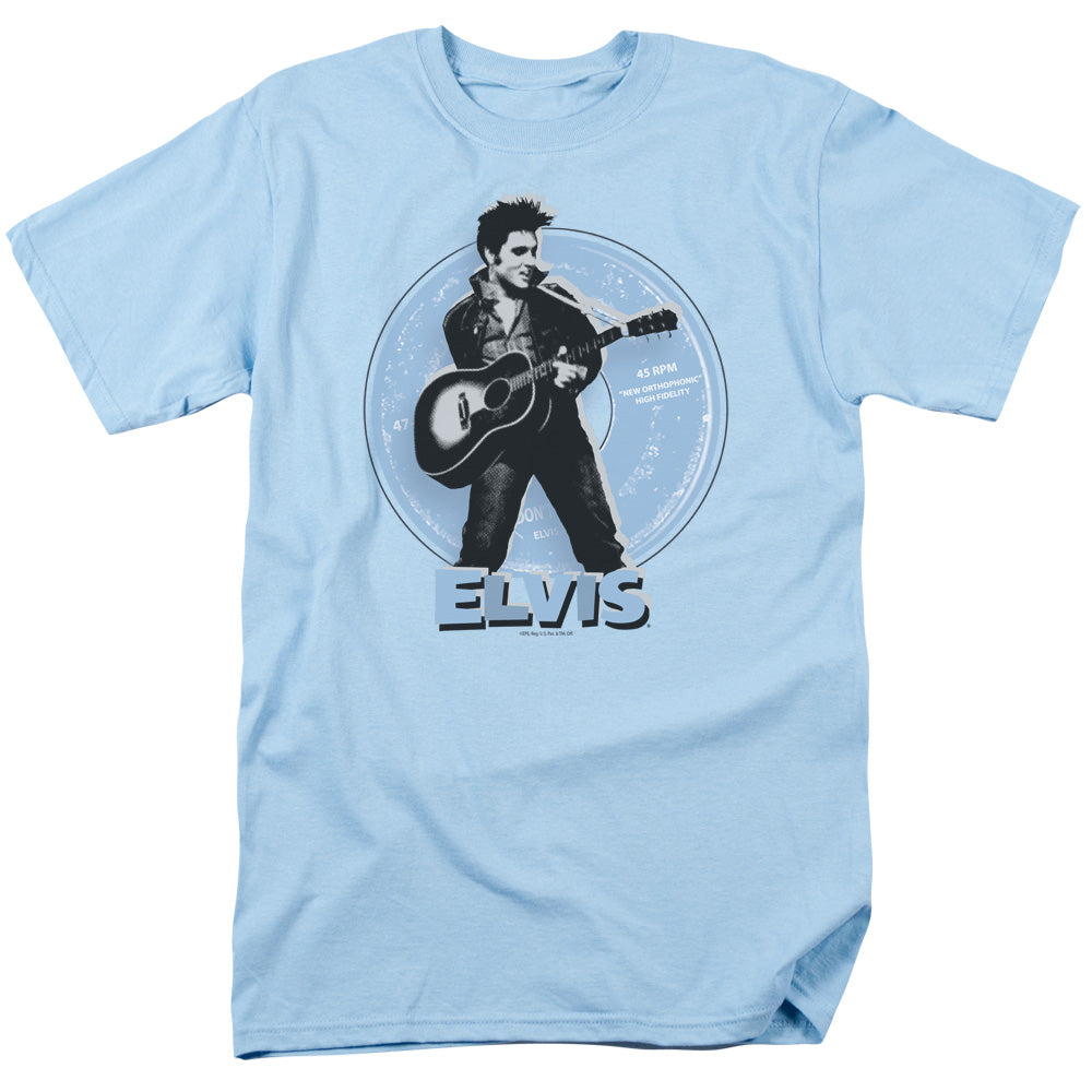 Elvis Presley T-Shirt 45 RPM Light Blue Tee