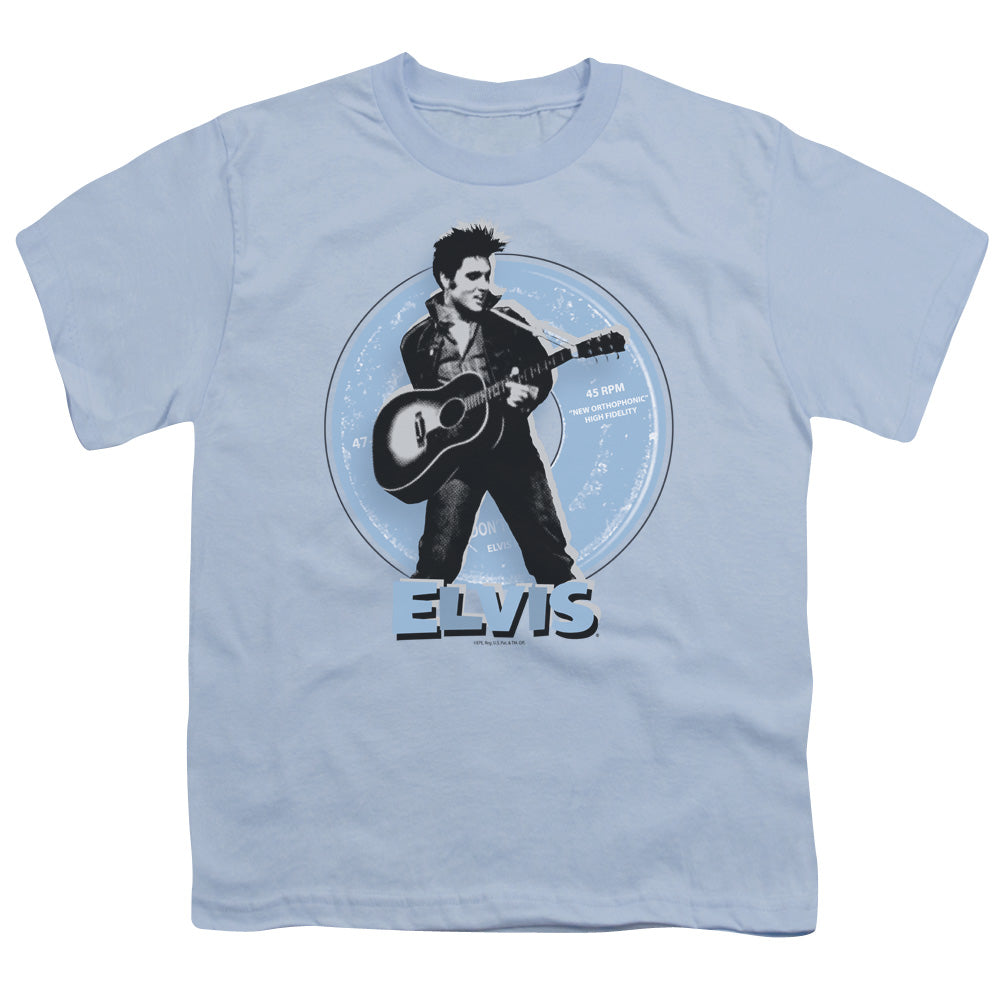 Elvis Presley Kids T-Shirt 45 RPM Light Blue Tee