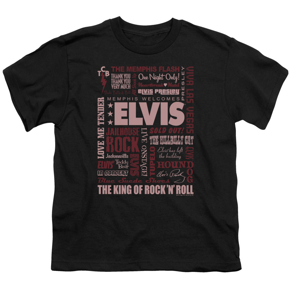 Elvis Presley Kids T-Shirt Flashback Black Tee