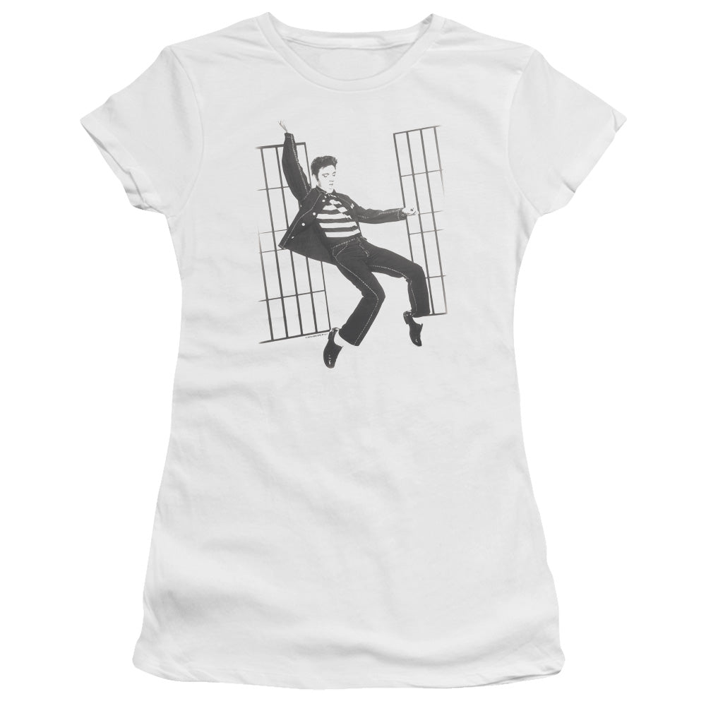 Elvis Presley Juniors T-Shirt Jailhouse Rock White Premium Tee