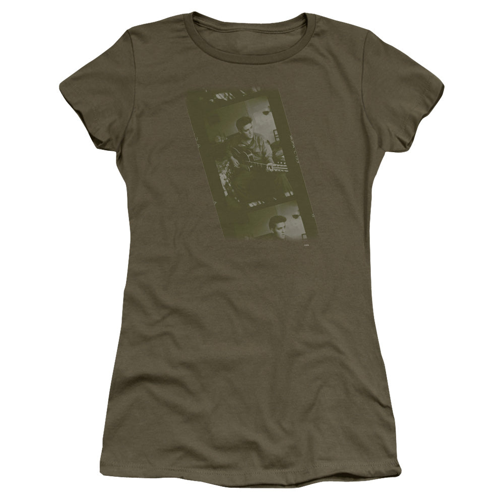 Elvis Presley Juniors T-Shirt Photo Strip Military Tee