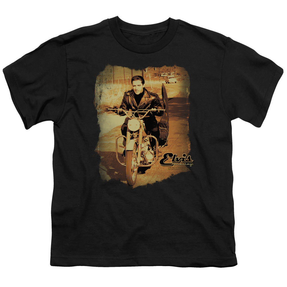 Elvis Presley Kids T-Shirt On The Road Black Tee