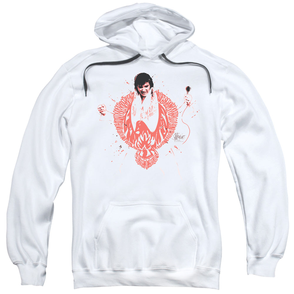 Elvis Presley Hoodie Red Phoenix Suit White Hoody