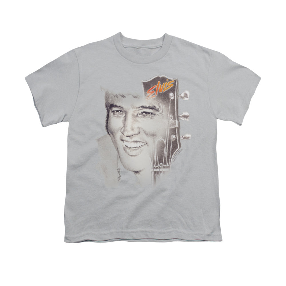 Elvis Presley Kids T-Shirt Smiling Silver Tee