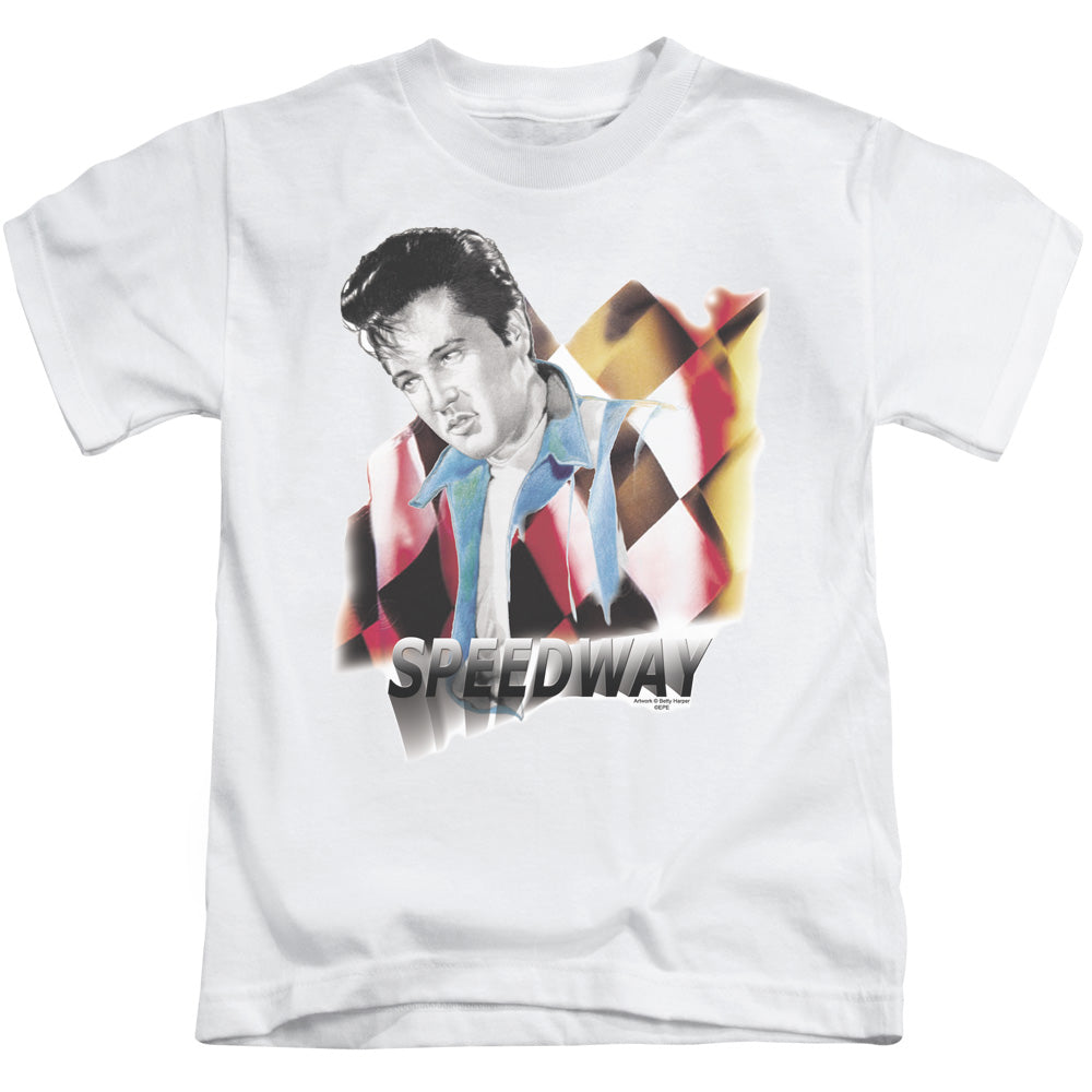 Elvis Presley Boys T-Shirt Speedway White Tee