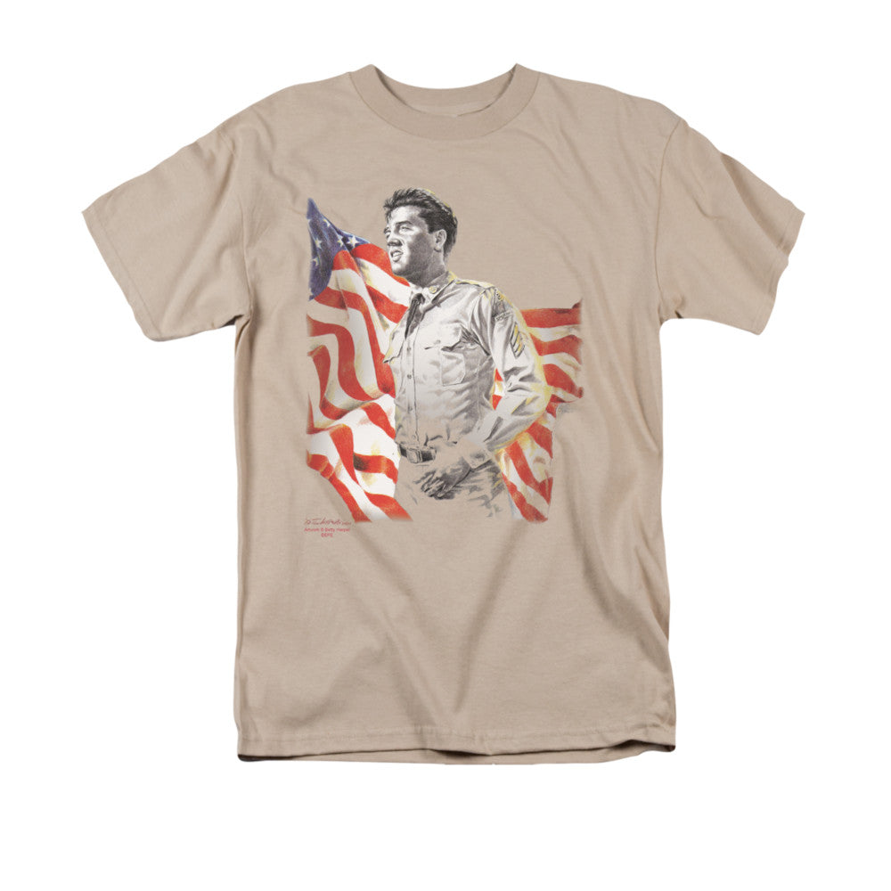 Elvis Presley T-Shirt American Flag Sand Tee