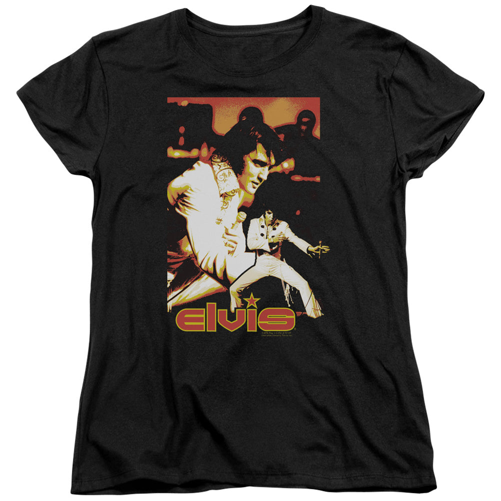 Elvis Presley Womens T-Shirt Moves Black Tee