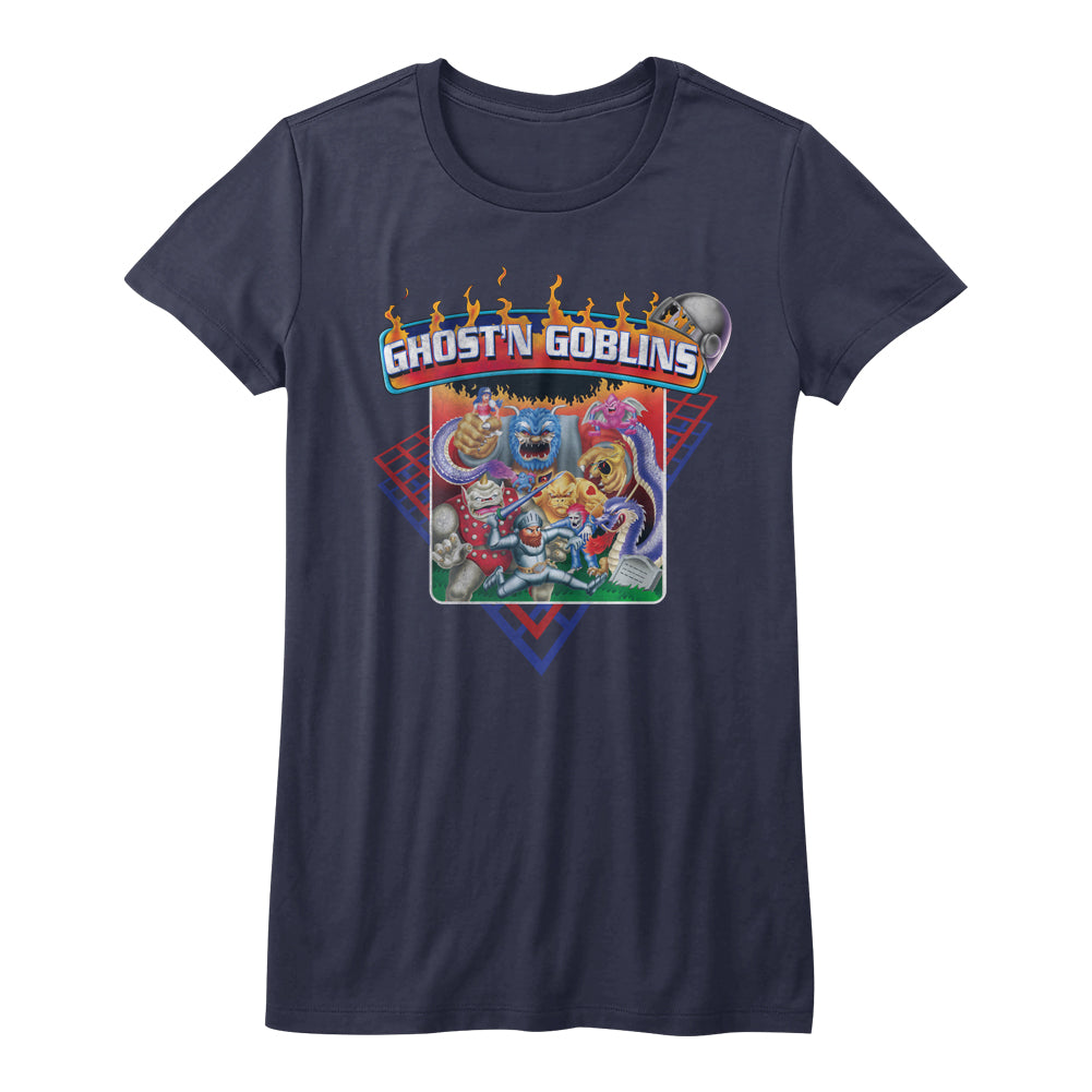 Ghosts 'n Goblins Juniors T-Shirt Characters Navy Tee