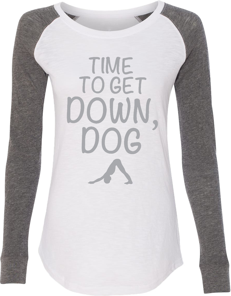 It's Time to Get Down, Dog Preppy Patch Yoga Tee