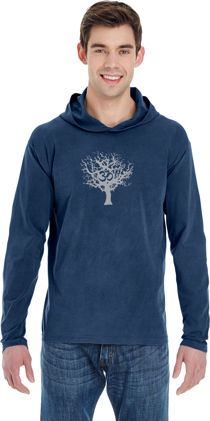 Grey Tree of Life Heavyweight Pigment Hoodie Yoga Tee