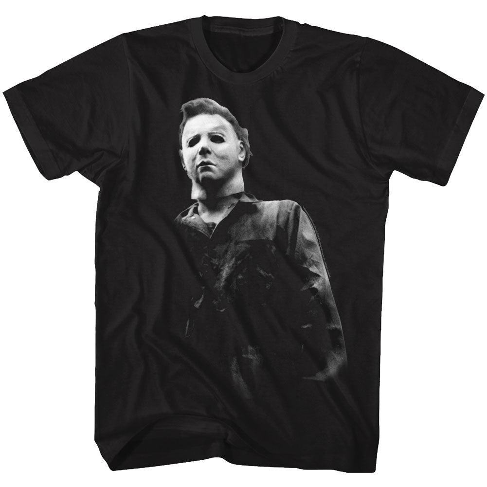 Halloween T-Shirt Black and White Michael Myers Black Tee