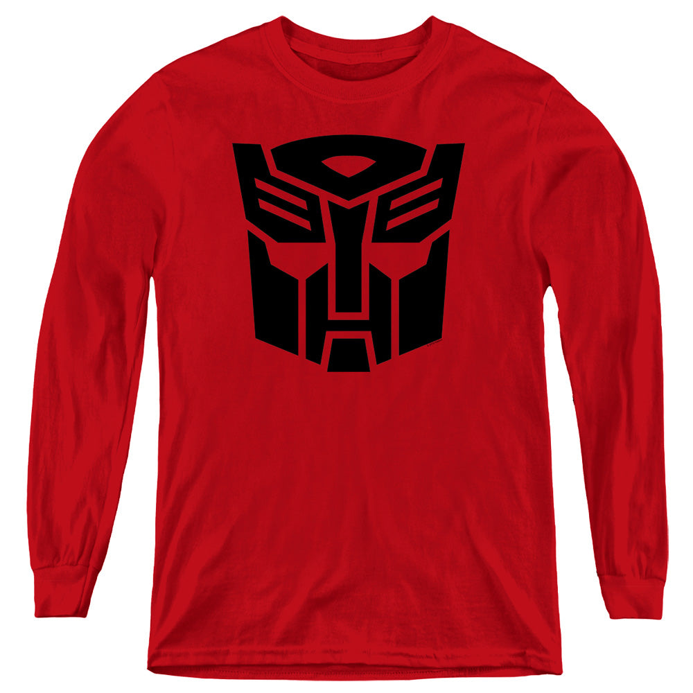 Transformers Kids Long Sleeve Shirt Autobot Logo Red Tee