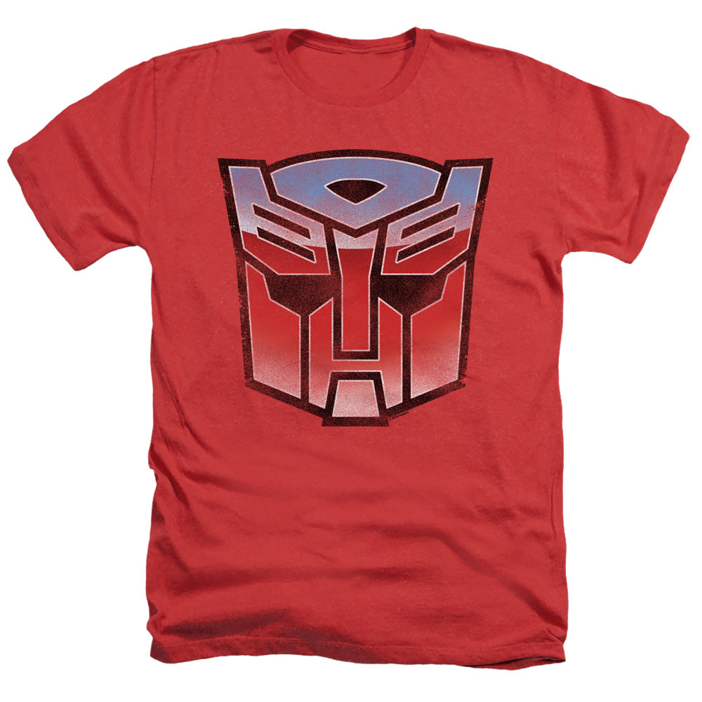 Transformers Heather T-Shirt Blue and Red Autobot Logo Red Tee