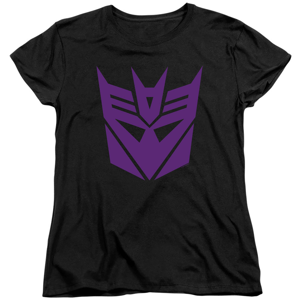 Transformers Womens T-Shirt Purple Decepticon Logo Black Tee