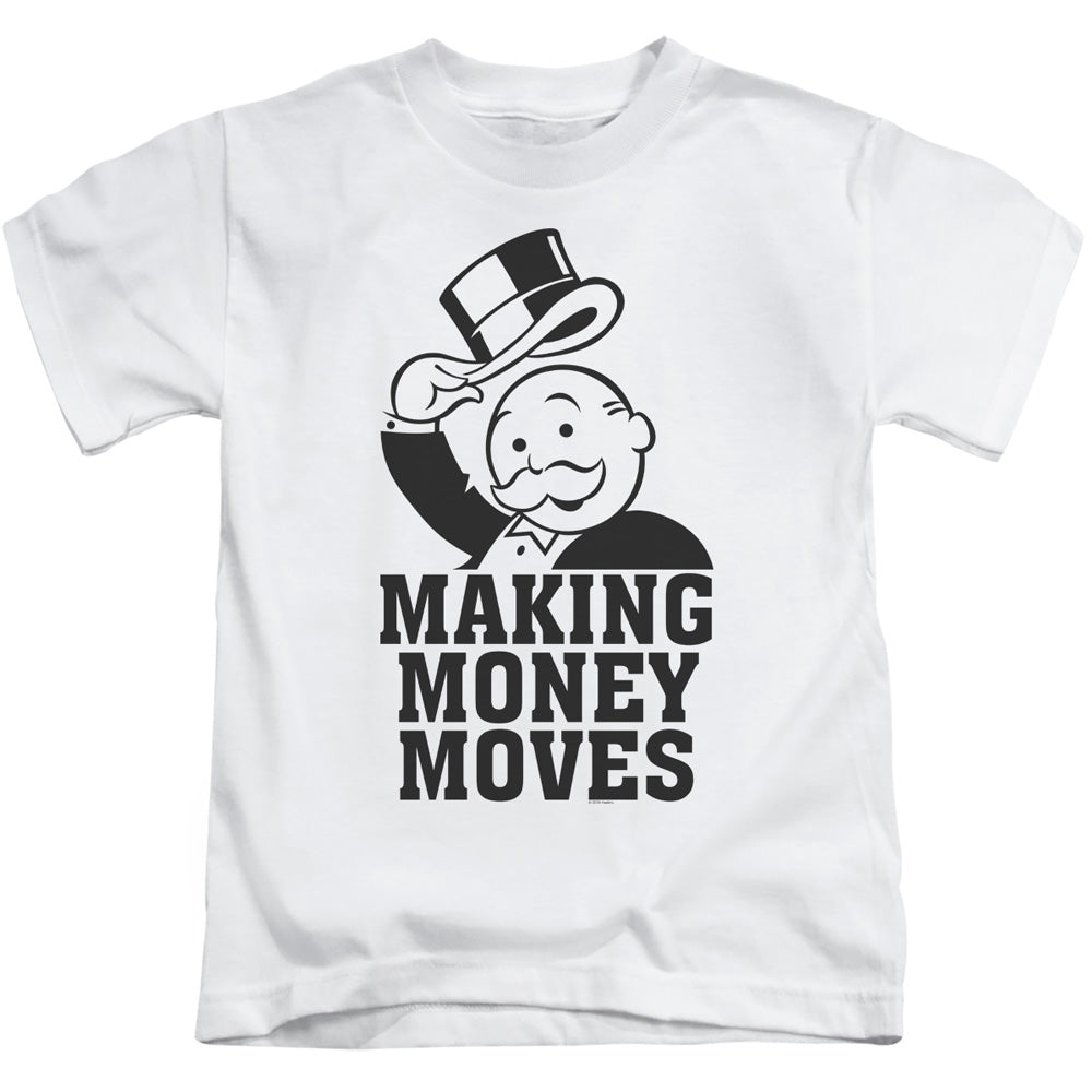 Monopoly Boys T-Shirt Making Money Moves White Tee