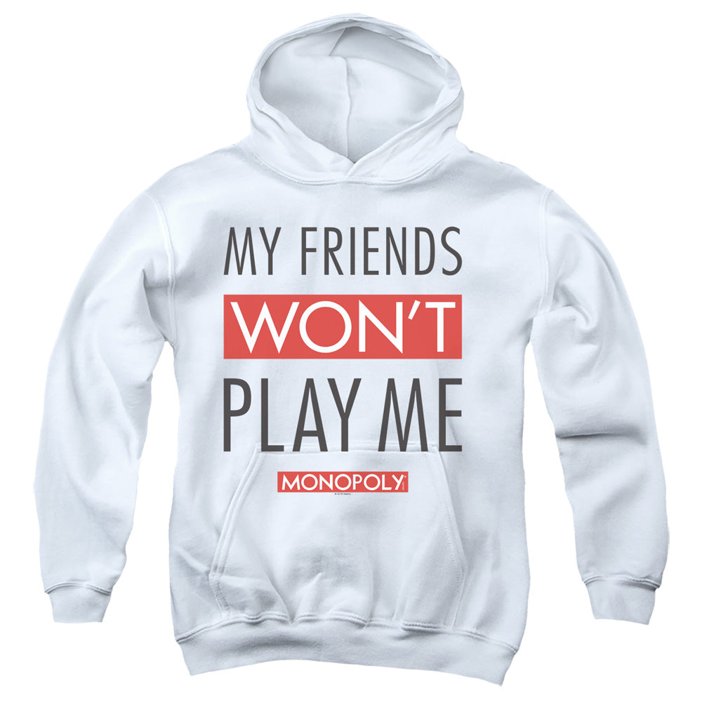 Monopoly Kids Hoodie Friends Won't Play Me White Hoody