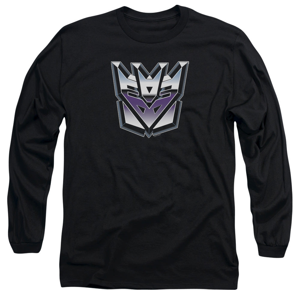 Transformers Long Sleeve T-Shirt Decepticon Logo Black Tee