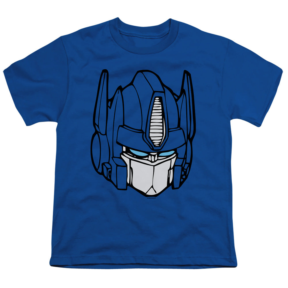 Transformers Kids T-Shirt Optimus Prime Face Royal Tee