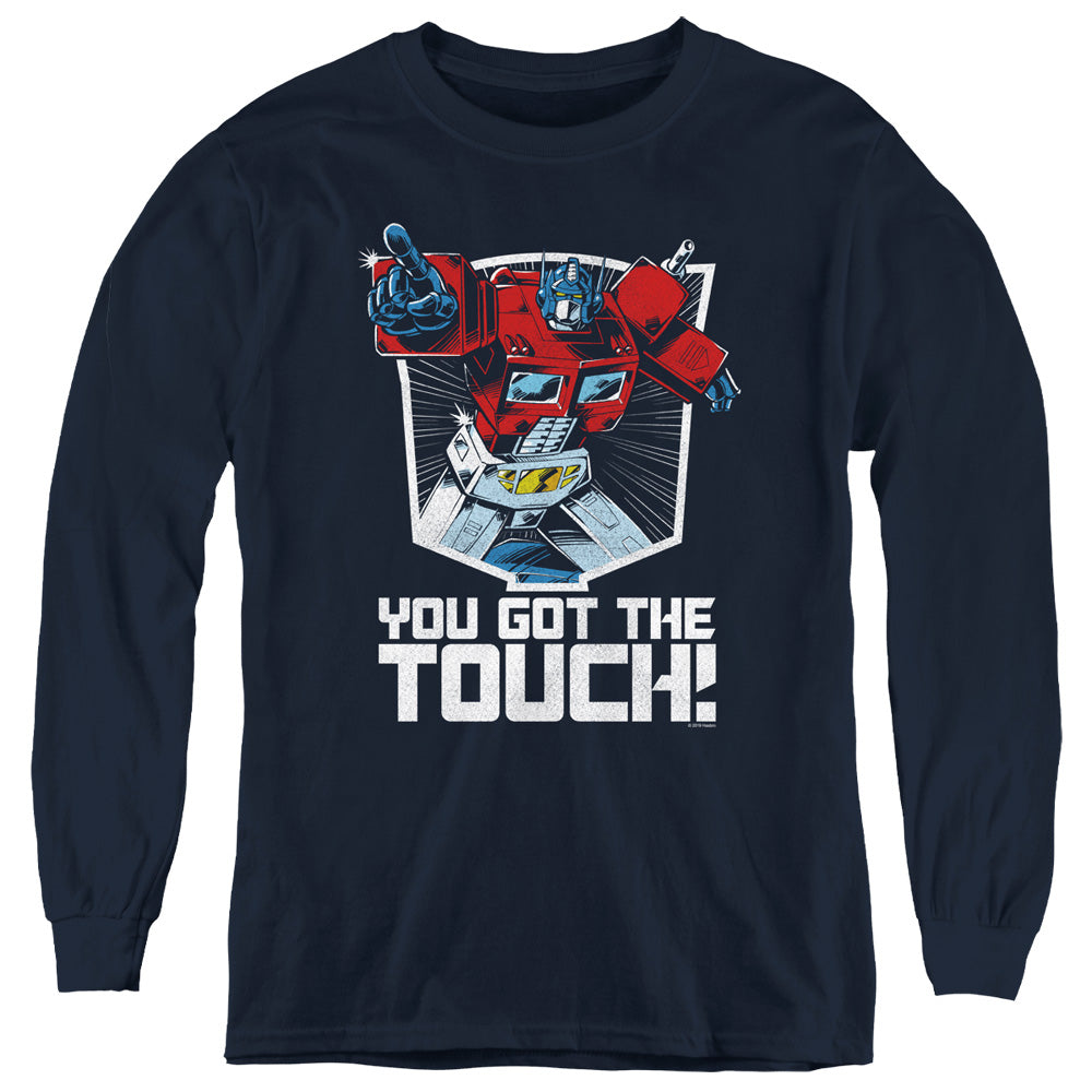 Transformers Kids Long Sleeve Shirt Got The Touch Navy Tee