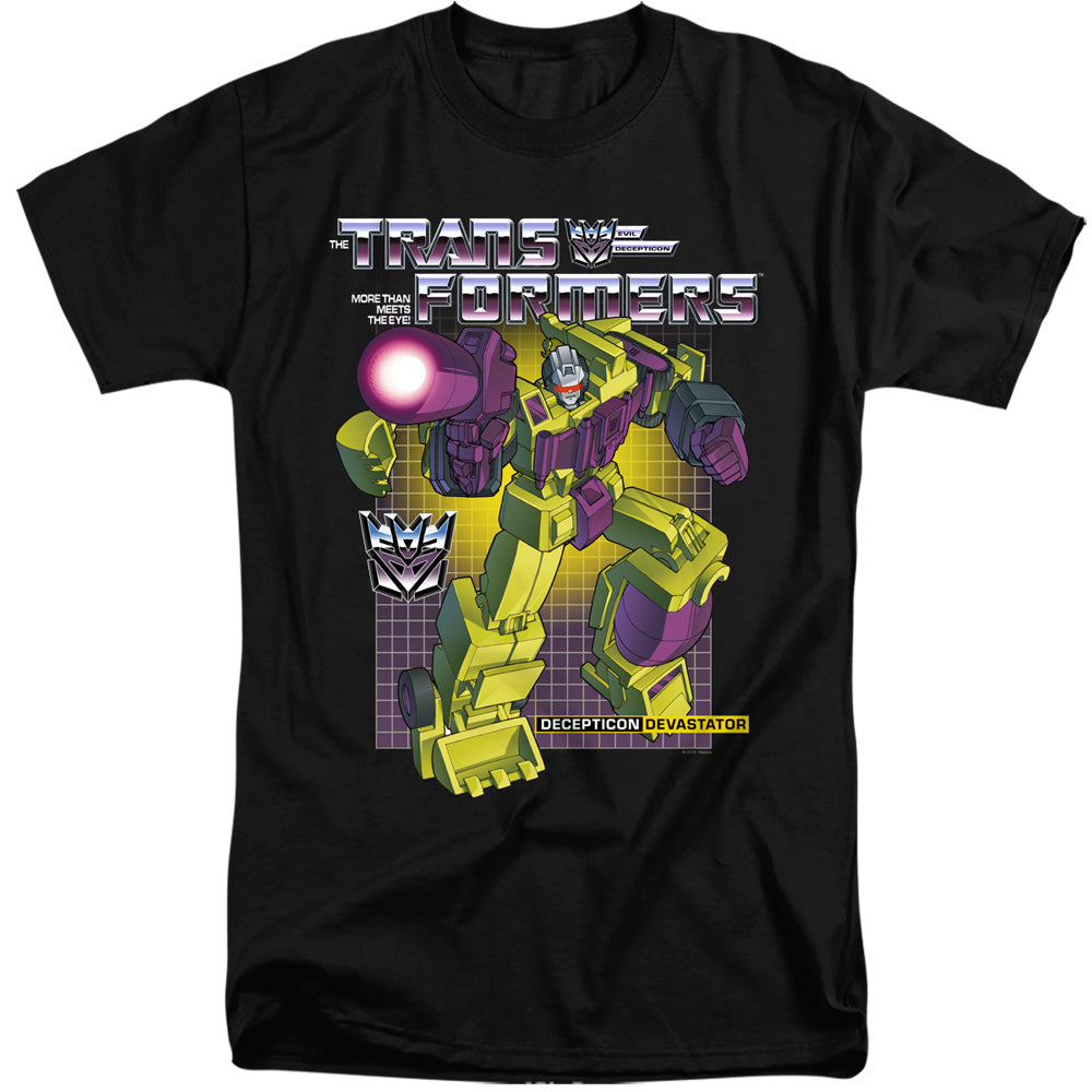 Transformers Tall T-Shirt Devastator Black Tee