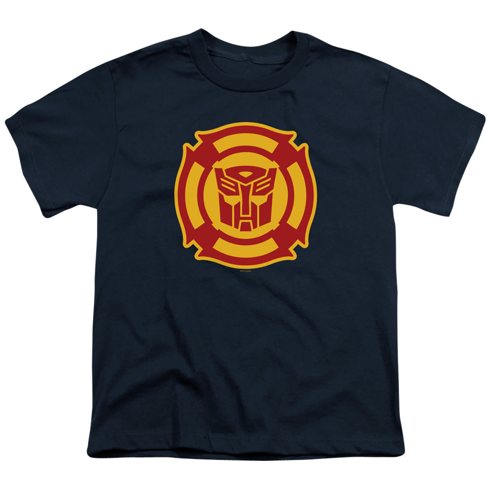 Transformers Kids T-Shirt Rescue Bots Logo Navy Tee