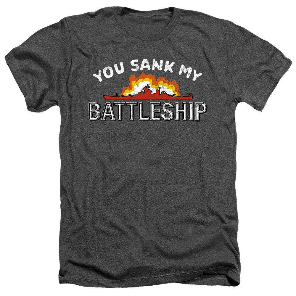 Battleship Heather T-Shirt You Sank My Ship Charcoal Tee