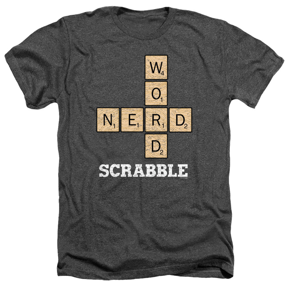 Scrabble Heather T-Shirt Word Nerd Charcoal Tee