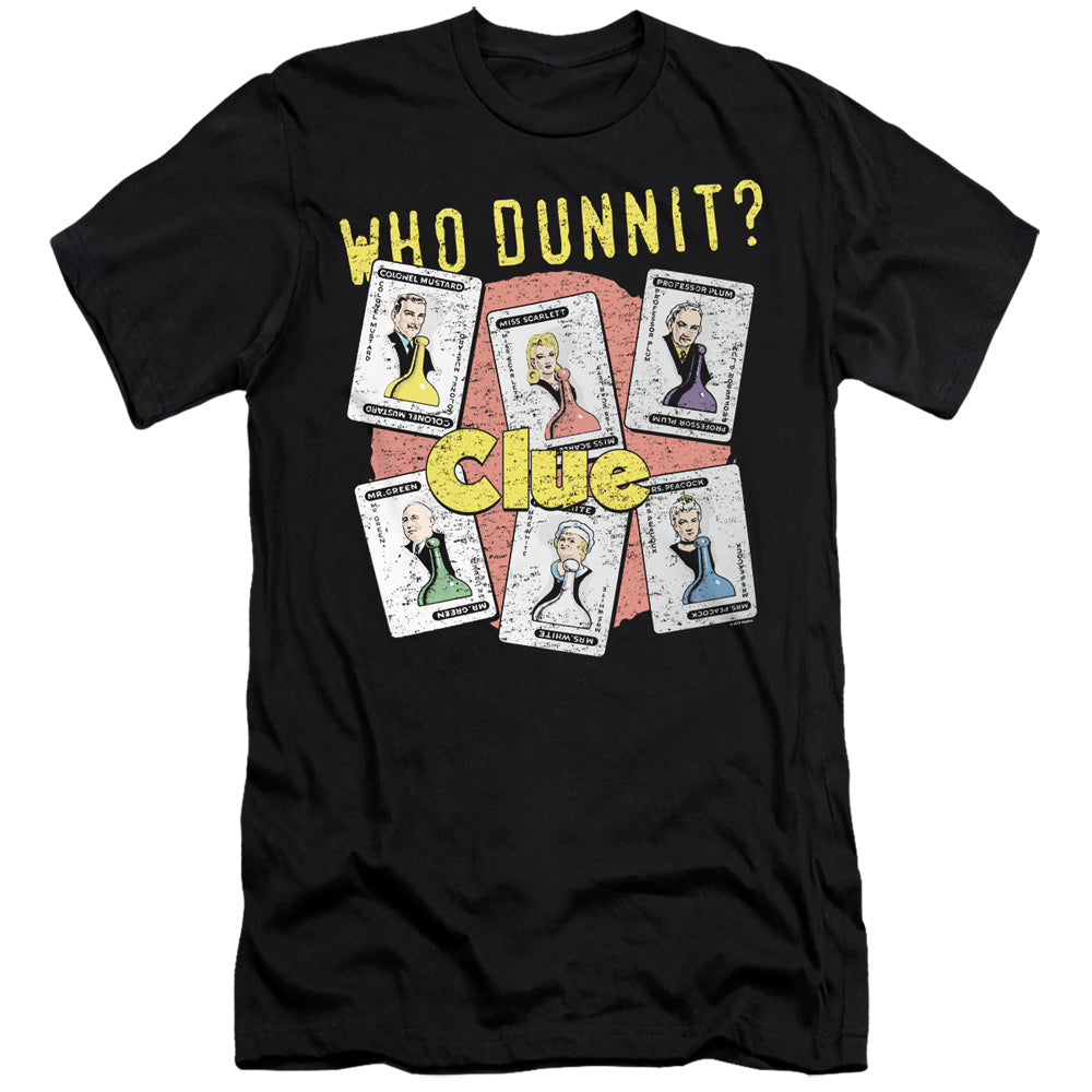 Clue Slim Fit T-Shirt Who Dunnit Black Tee
