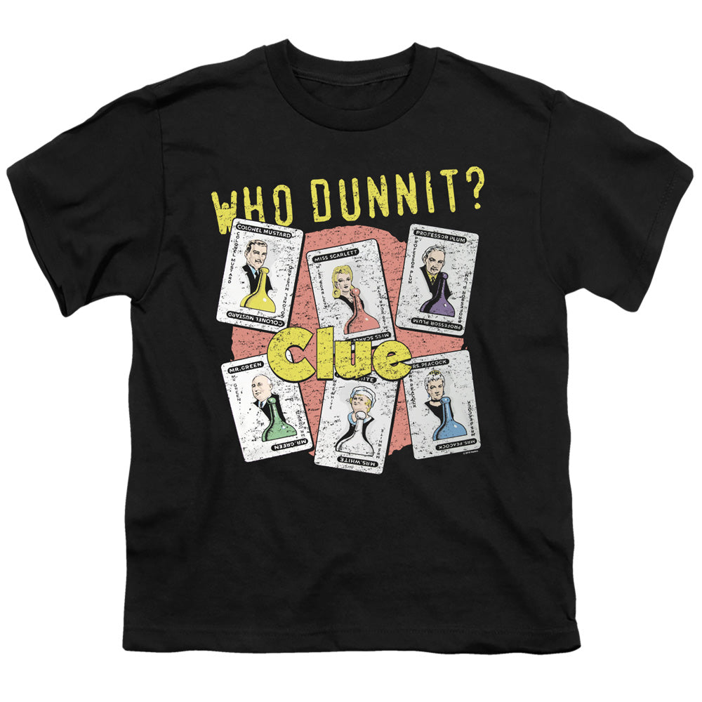 Clue Kids T-Shirt Who Dunnit Black Tee