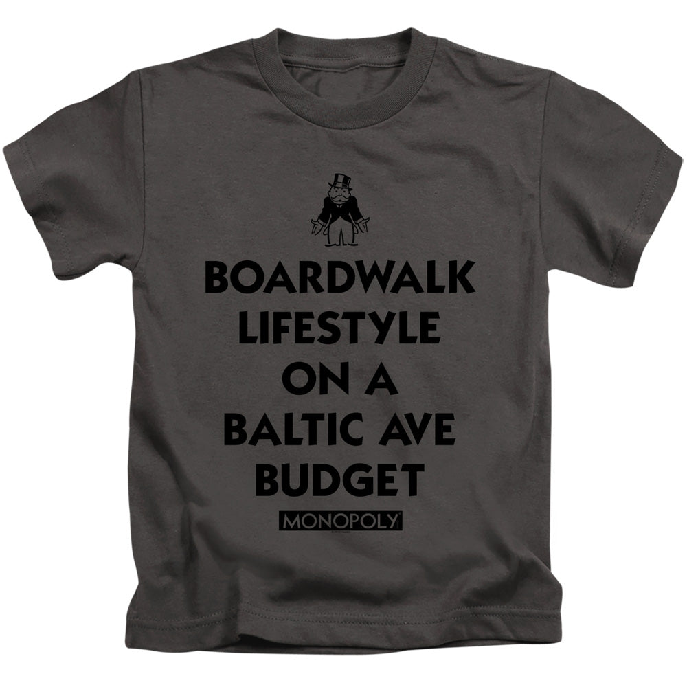 Monopoly Boys T-Shirt Boardwalk Lifestyle Charcoal Tee