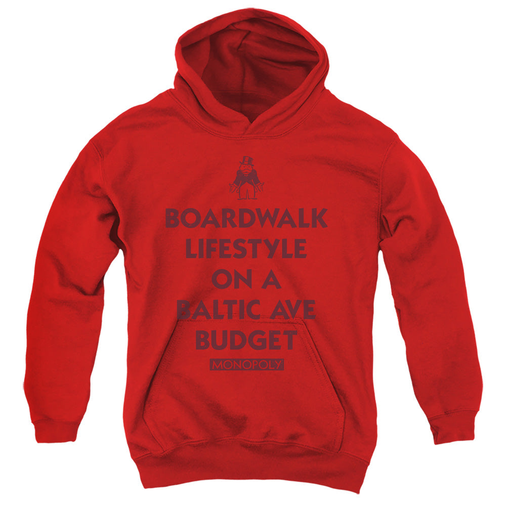 Monopoly Kids Hoodie Boardwalk Lifestyle Red Hoody