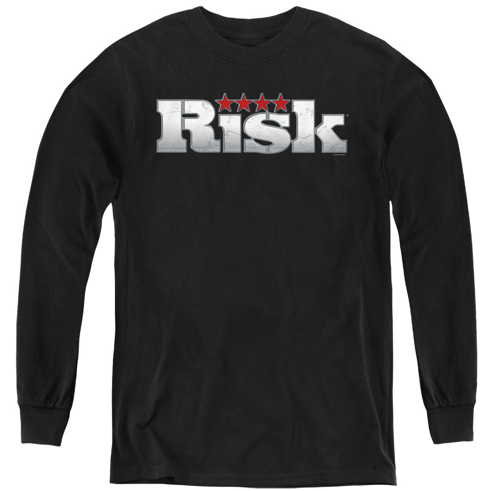 Risk Game Kids Long Sleeve Shirt Logo Black Tee