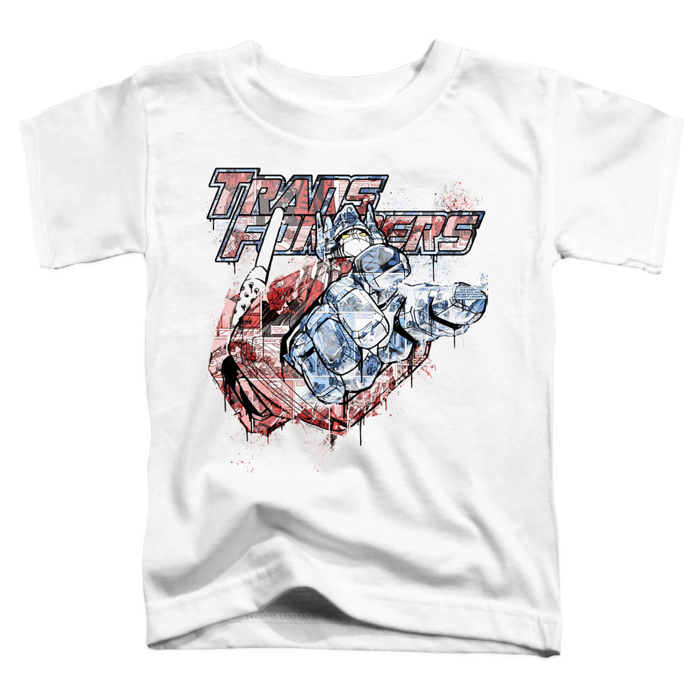 Transformers Toddler T-Shirt Spray Paint White Tee