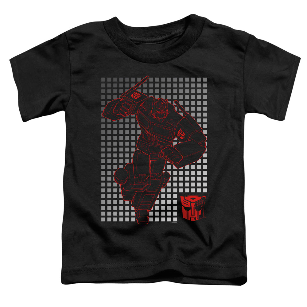 Transformers Toddler T-Shirt Optimus Prime Grid Black Tee