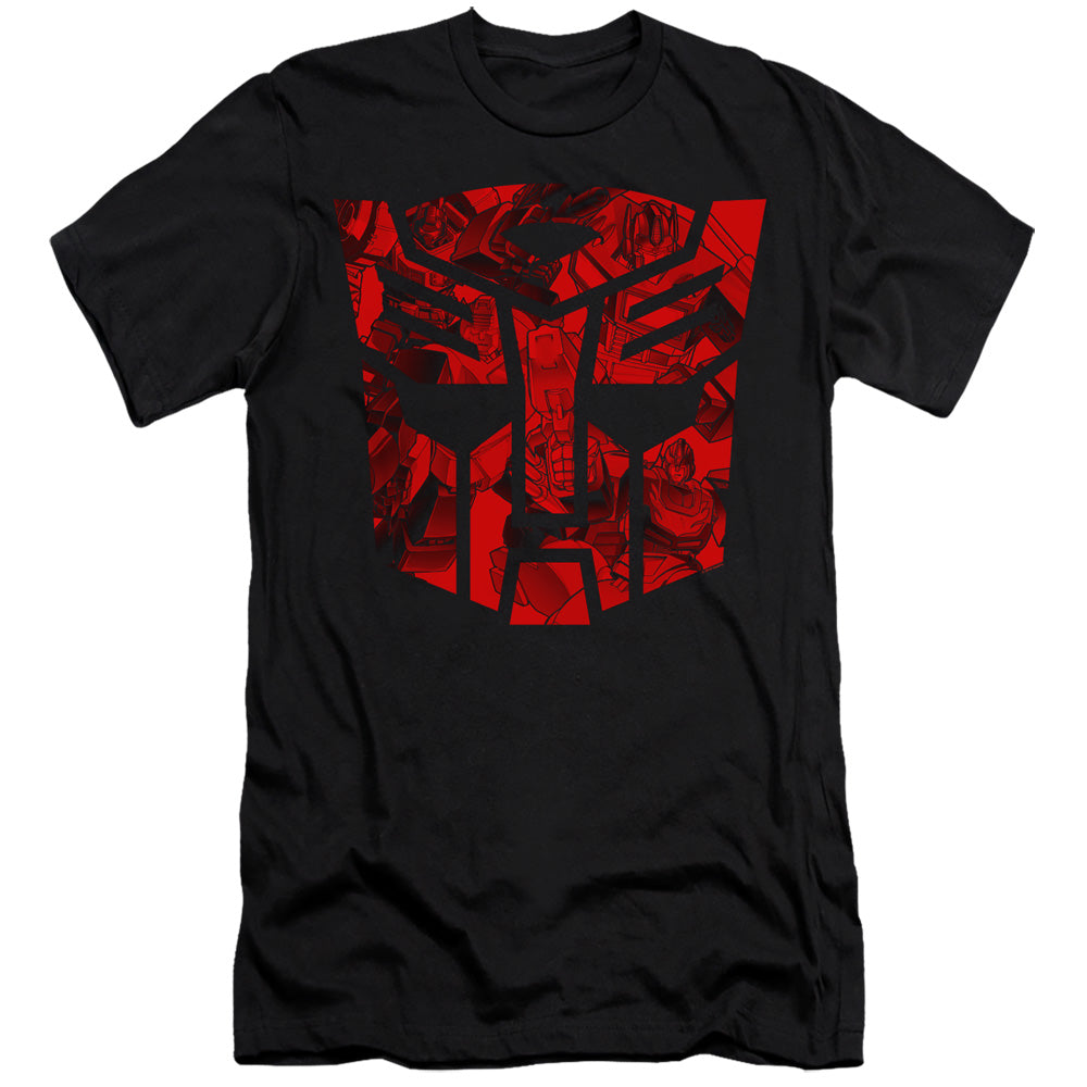 Transformers Slim Fit T-Shirt Imprinted Autobot Logo Black Tee