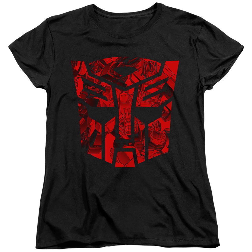 Transformers Womens T-Shirt Imprinted Autobot Logo Black Tee