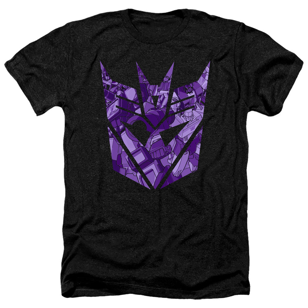 Transformers Heather T-Shirt Imprinted Decepticon Logo Black Tee