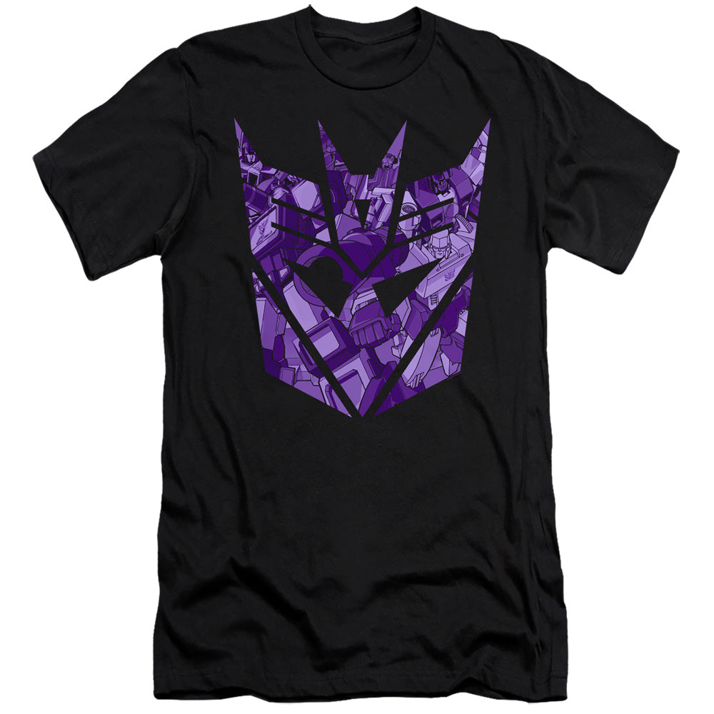 Transformers Slim Fit T-Shirt Imprinted Decepticon Logo Black Tee