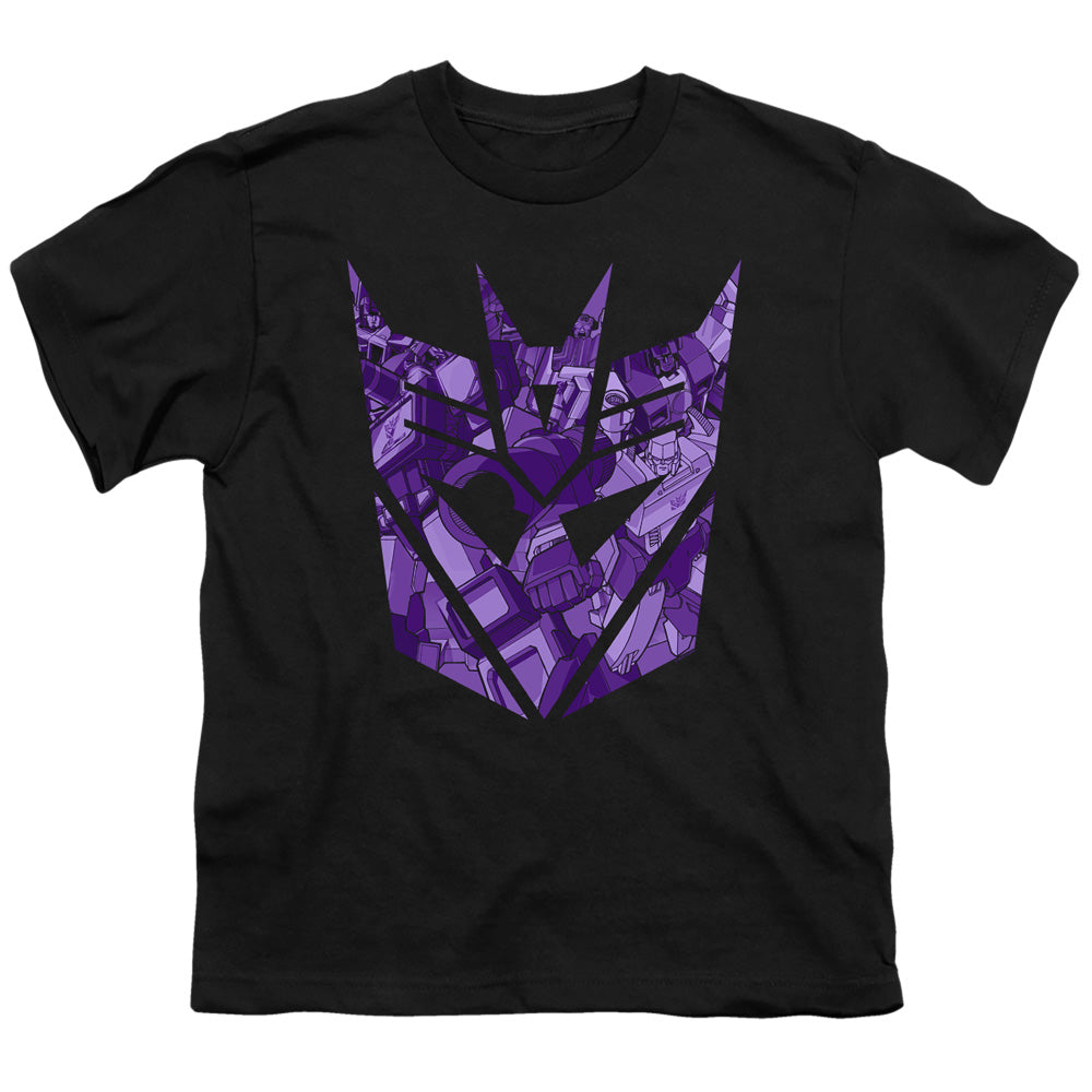 Transformers Kids T-Shirt Imprinted Decepticon Logo Black Tee