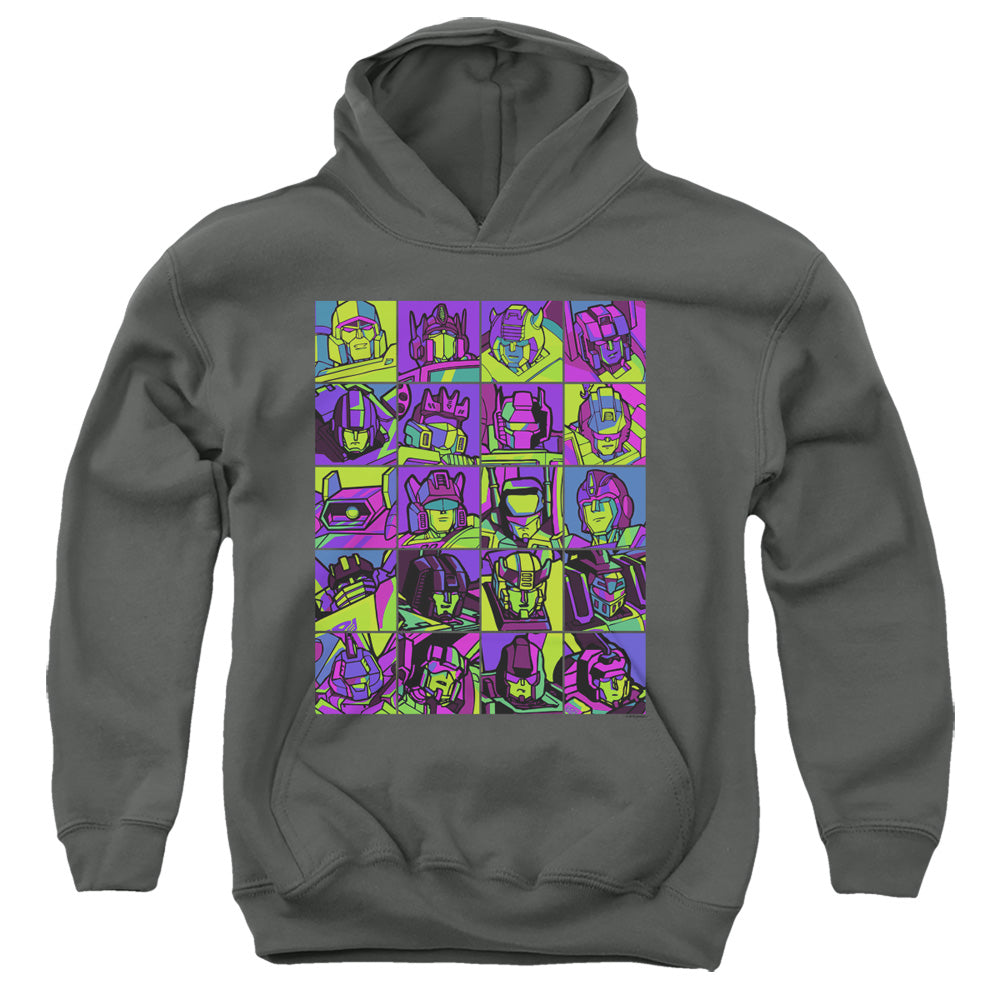 Transformers Kids Hoodie Character Faces Charcoal Hoody