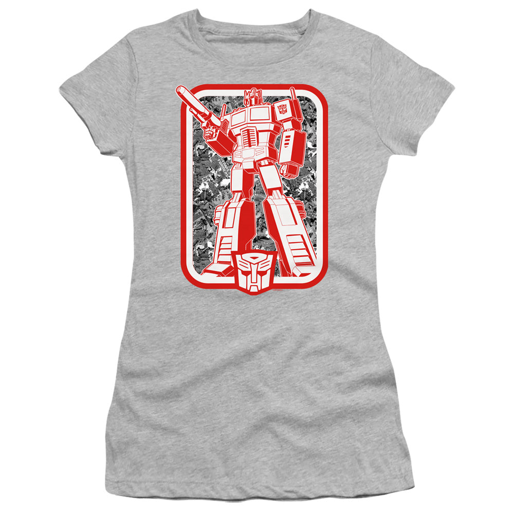 Transformers Juniors T-Shirt Red & White Optimus Prime Heather Tee